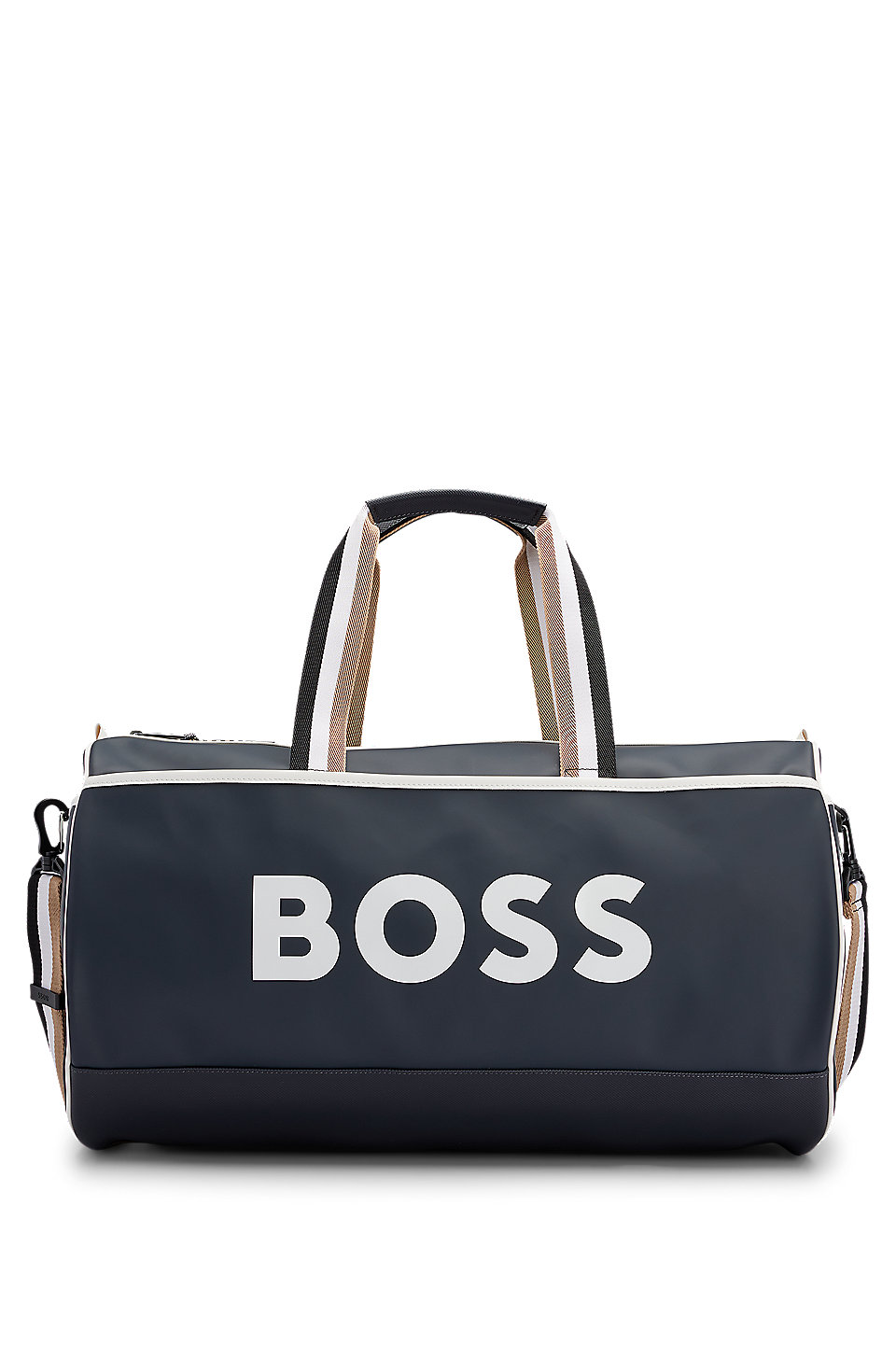 BOSS - Faux-leather holdall with contrast logo