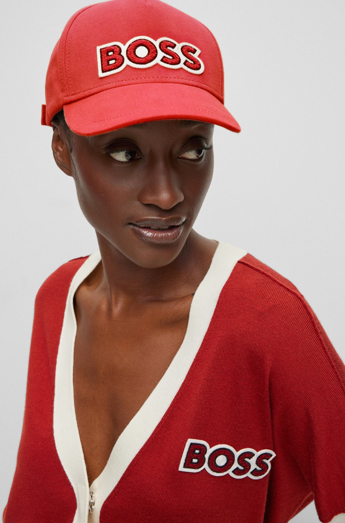 BOSS - BOSS x Alica Schmidt cotton-twill cap with logo patch