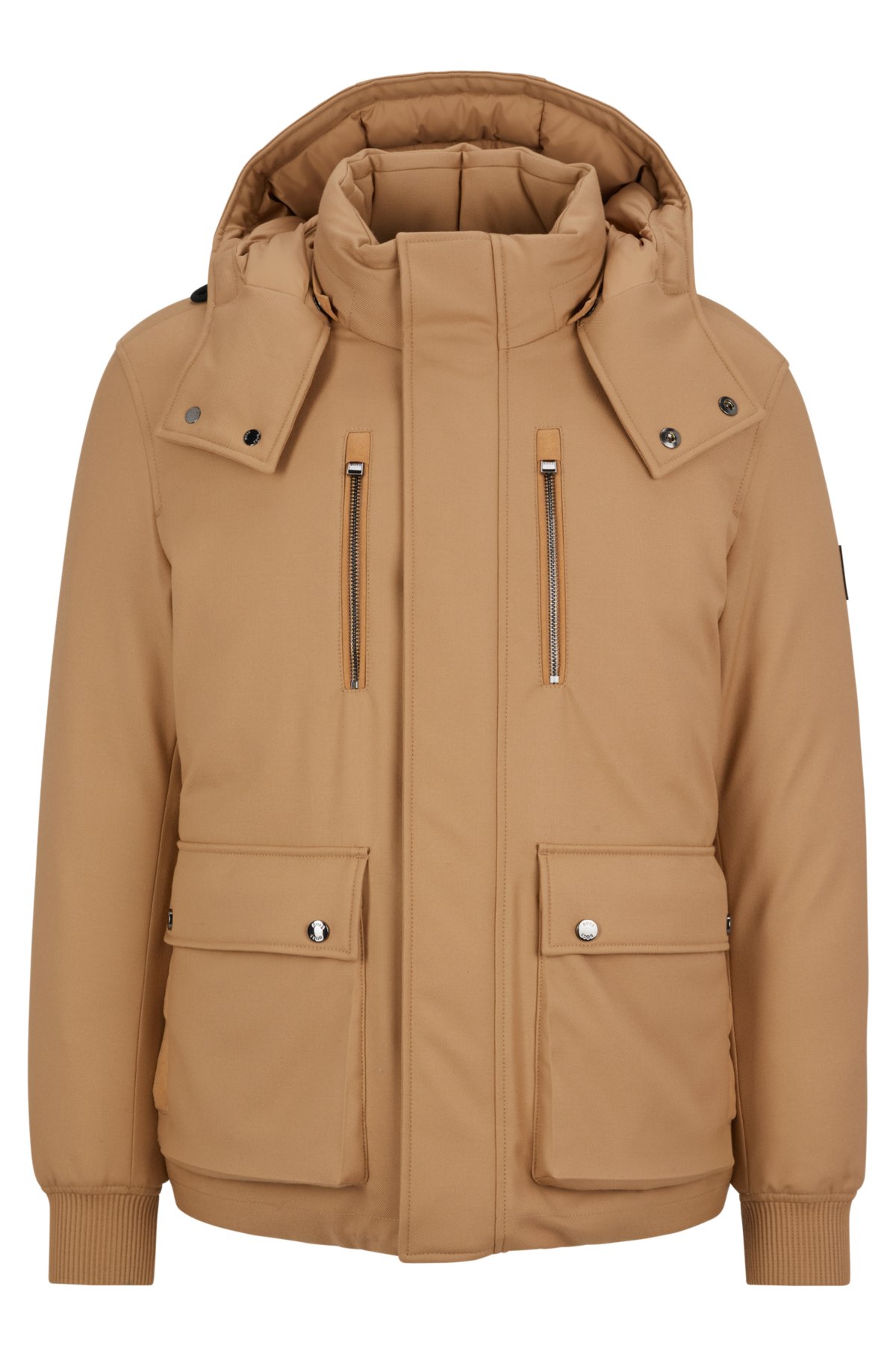 BOSS - Virgin-wool regular-fit jacket with down filling