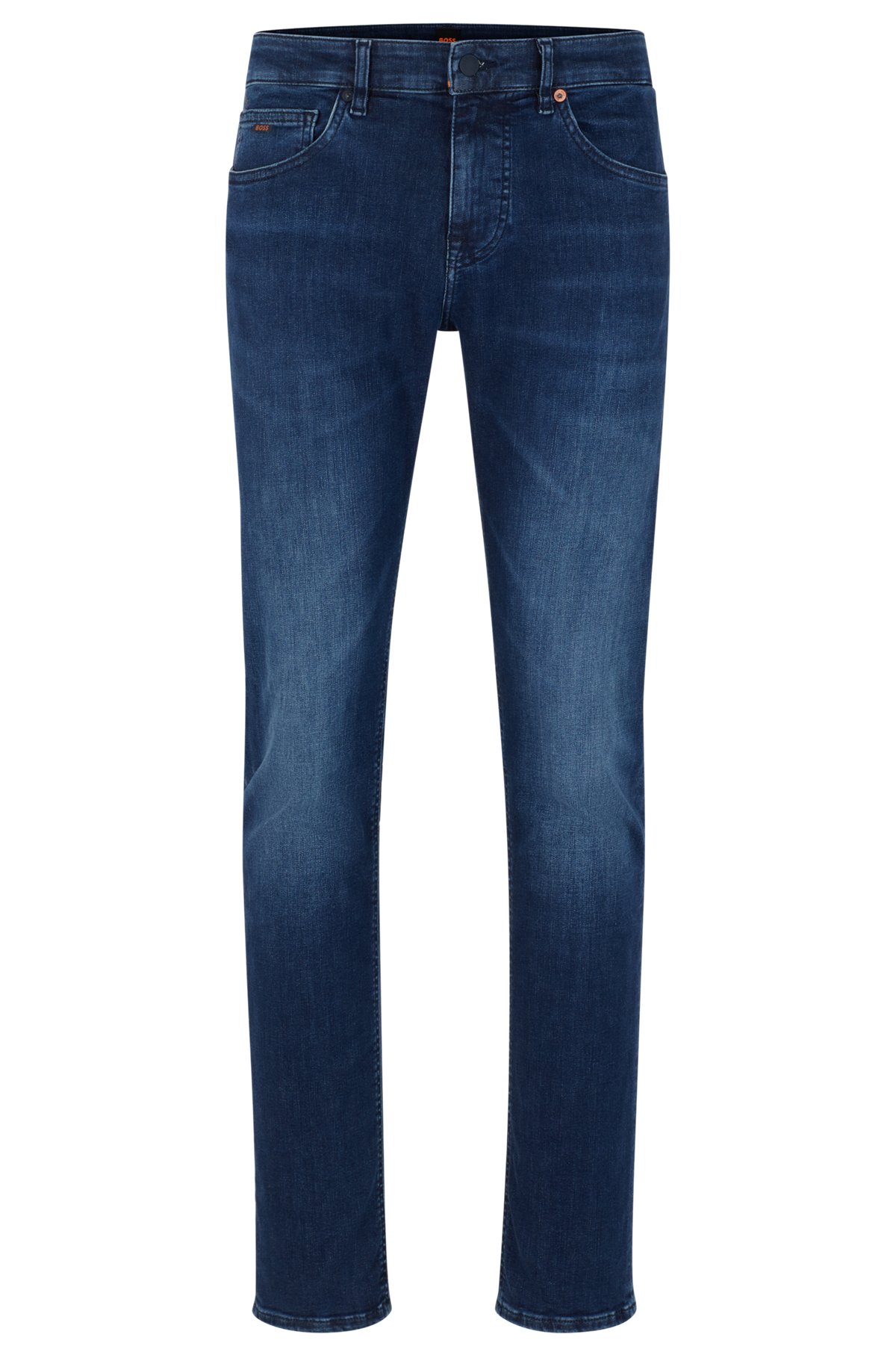 Disturbio Pertenecer a Tierras altas BOSS - Slim-fit jeans in dark-blue supreme-movement denim