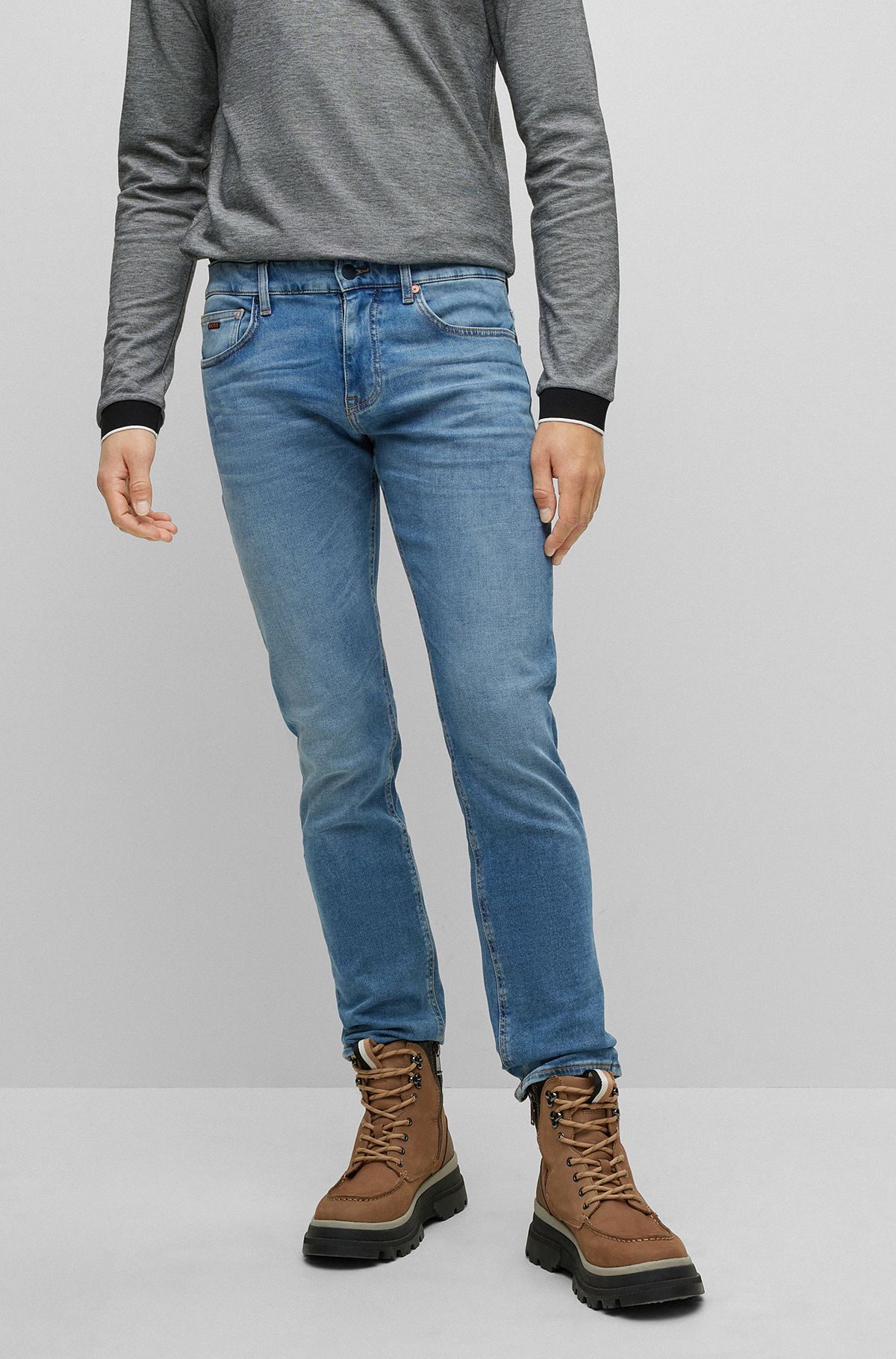 Extra-slim-fit jeans in blue supreme-movement denim