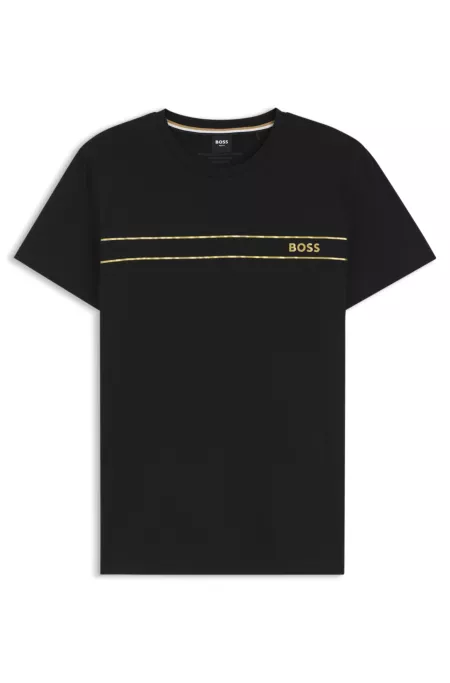 Logo beach T-shirt in cotton with UV protection
