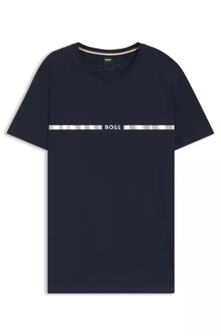 Logo beach T-shirt in cotton with UV protection