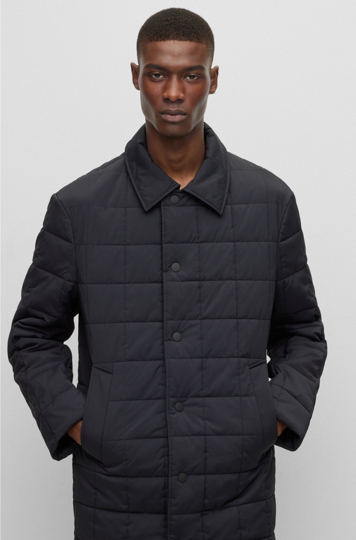 BOSS - Water-repellent padded jacket in a relaxed fit