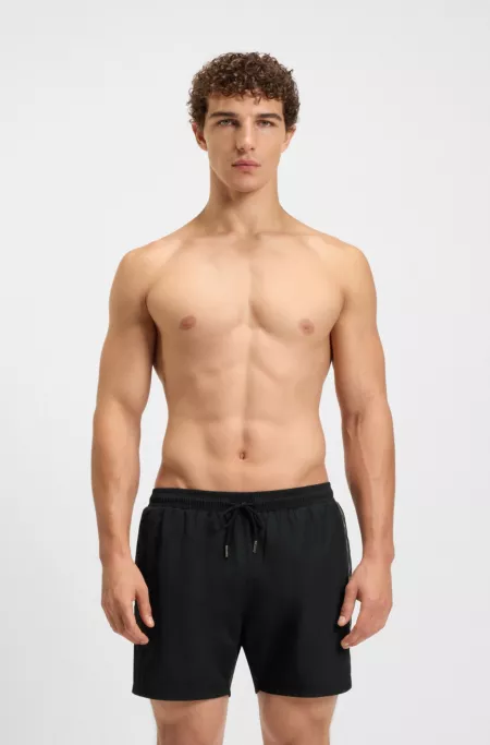 Swim shorts with foil-print logo