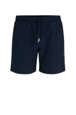 HUGO BOSS QUICK-DRYING SWIM SHORTS WITH METALLIC LOGO