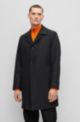 Formal coat in a melange wool blend, Dark Grey
