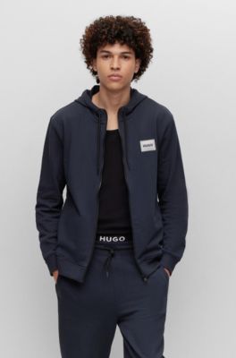 hugo boss zip up hoodie mens