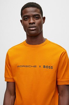 T-shirt with slim-fit - x Porsche BOSS exclusive BOSS branding