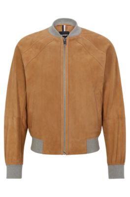 Hugo boss shop suede bomber jacket