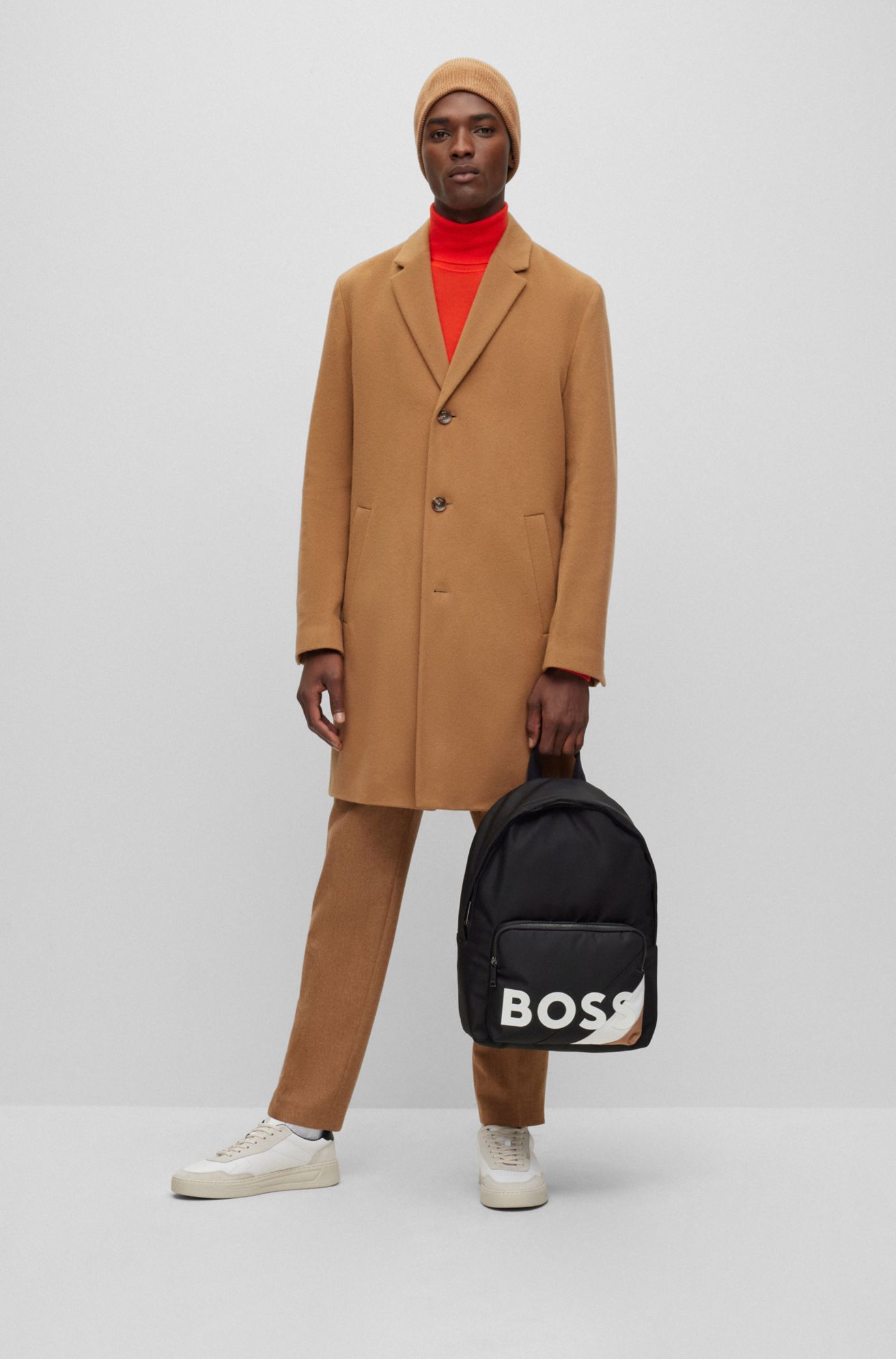 Hugo boss shop camel coat mens