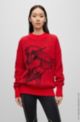 Looney Tunes x BOSS Alpaca-blend sweater with Lola Bunny artwork, Red