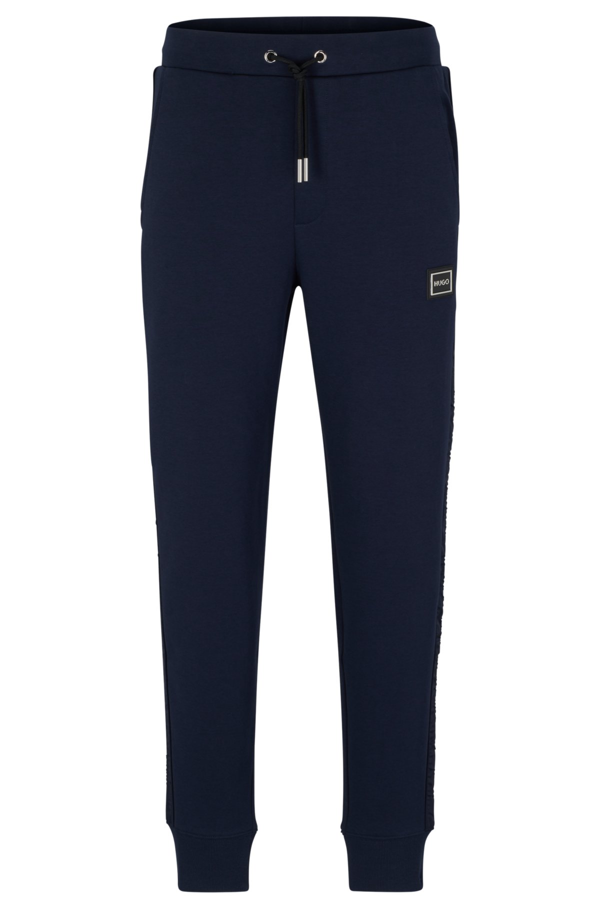 HUGO - Racing-inspired tracksuit bottoms with striped logo tape