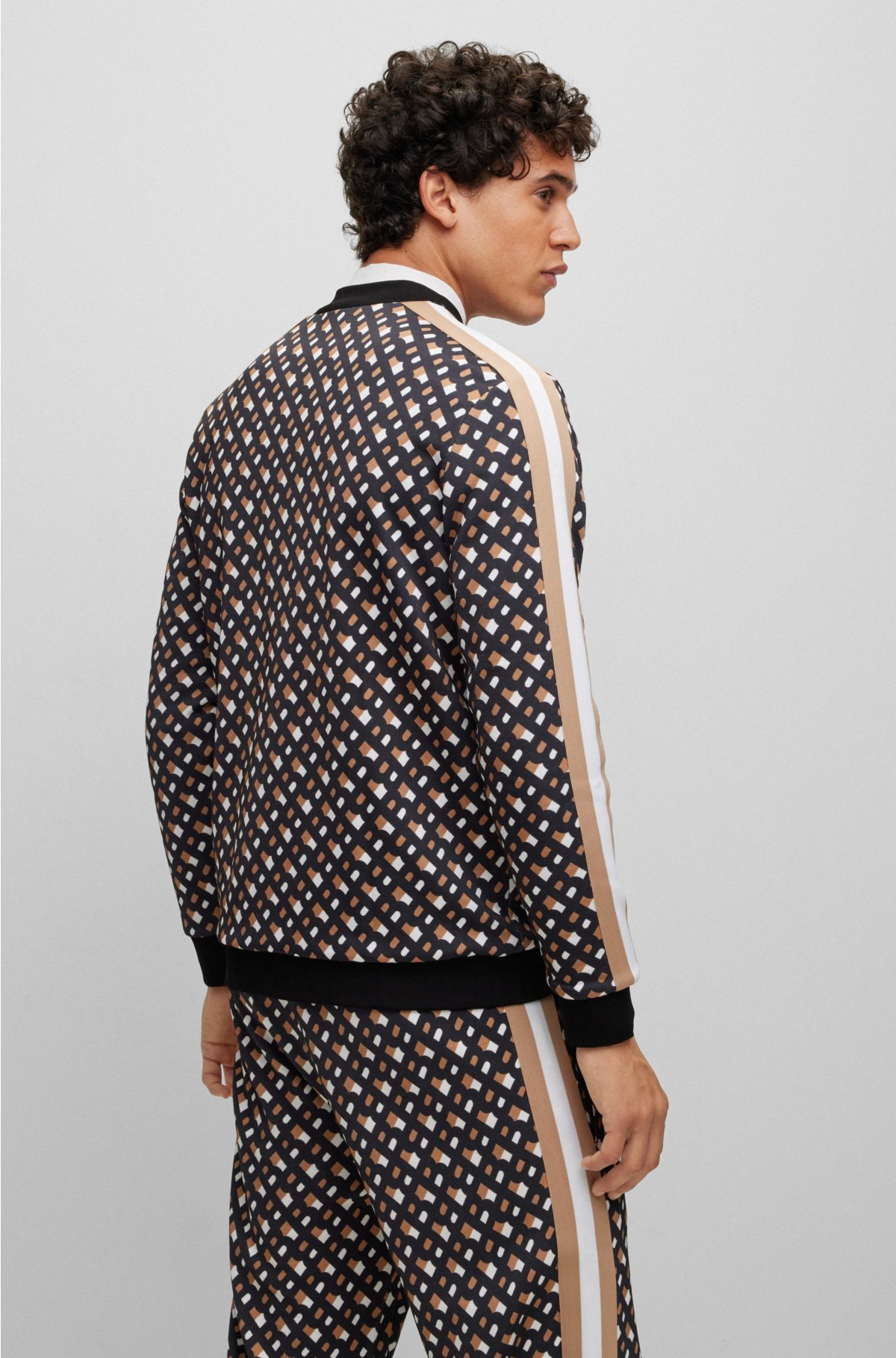 LOUIS VUITTON Striped Monogram-print Silk Pyjama Shirt - One-color