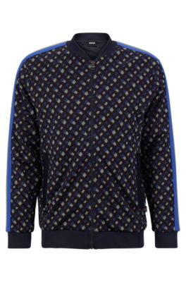 Louis Vuitton Drop Needle Monogram Bomber in Blue for Men