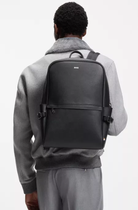 Backpack with foil-print logo