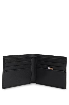 BOSS Wallet with signature stripe and logo detail