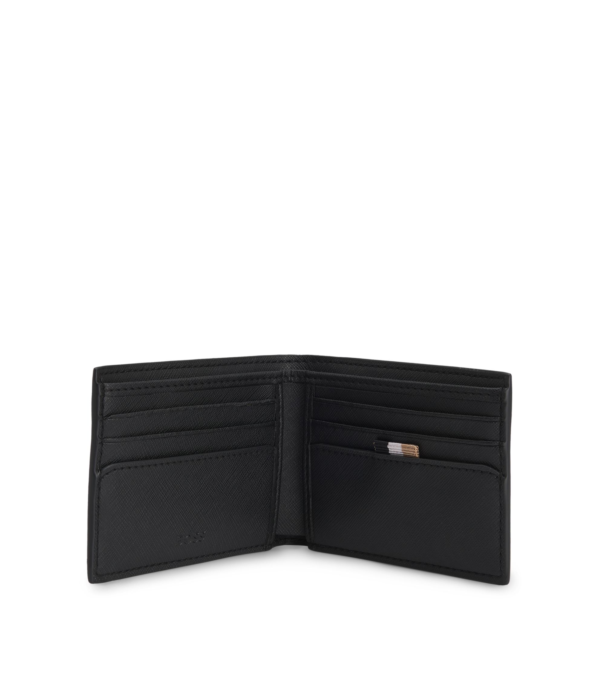 BOSS - Wallet with logo detail and signature stripe - Black