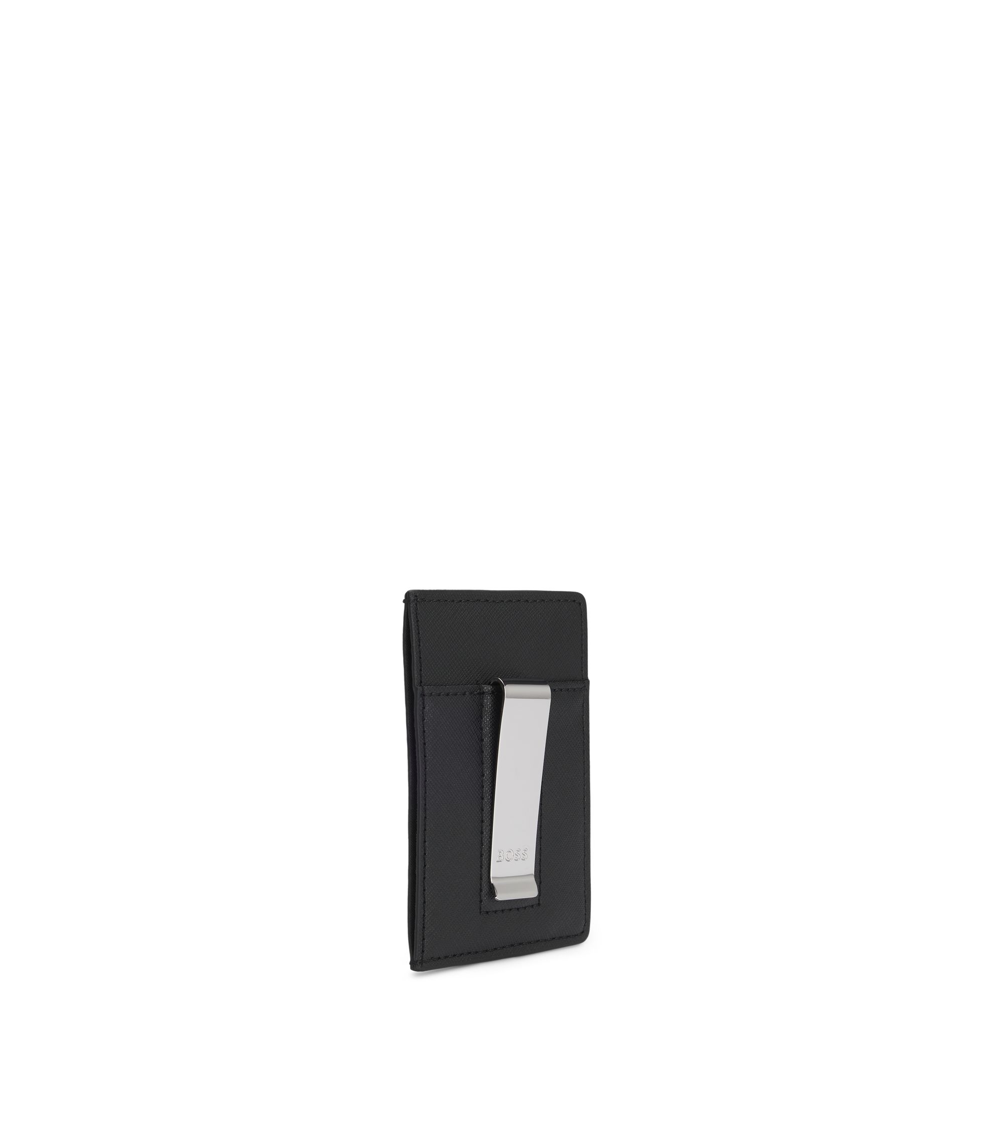 BOSS - Logo-detail card holder with money clip - Black