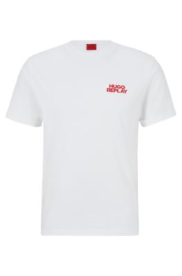 HUGO REPLAY - cotton capsule T-shirt print with | logo HUGO