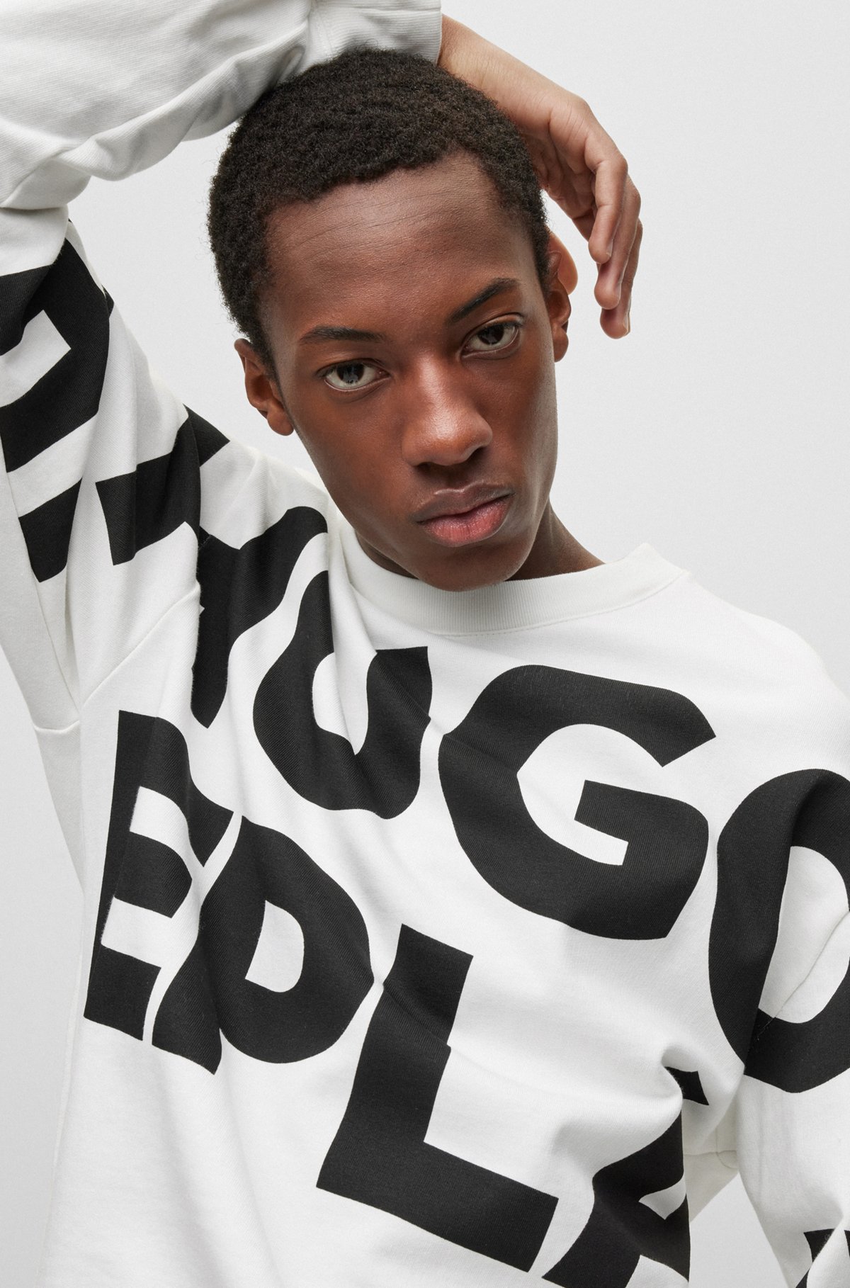 HUGO - HUGO | REPLAY cotton sweatshirt with oversize capsule logo print