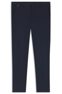 Hugo Boss Slim-fit Chinos In A Stretch-cotton Blend In Dark Blue