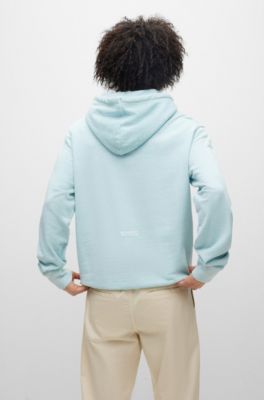 BOSS - Cotton-blend relaxed-fit hoodie with embroidered logo