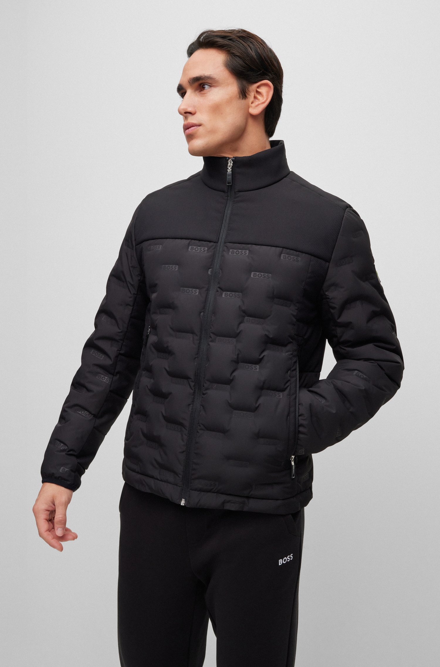 Water-repellent regular-fit jacket with down filling