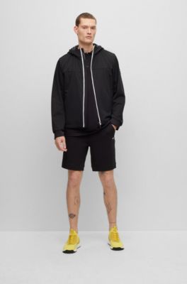 BOSS - Water-repellent jacket with multicolored logo print