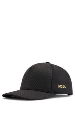 BOSS - Monogram-pattern cap gold-tone with logo