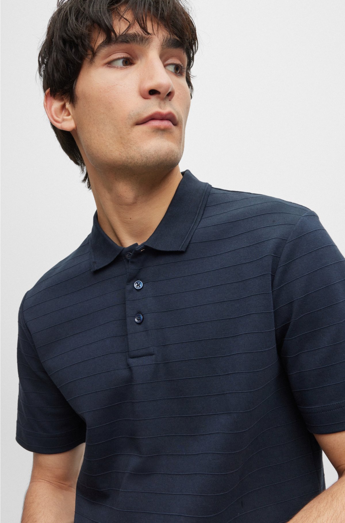 Regular-fit in polo - BOSS cotton a blend shirt