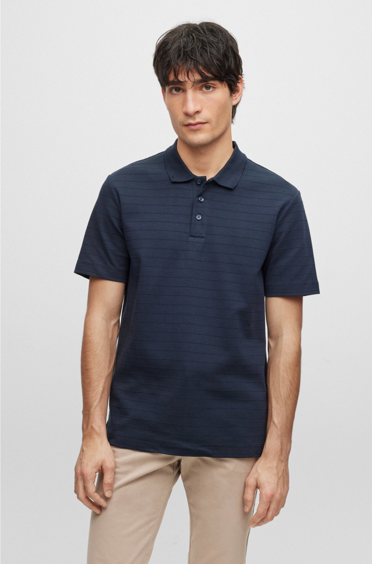 - in shirt Regular-fit cotton polo blend a BOSS