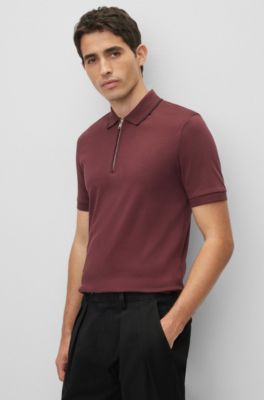 hugo boss zip up polo