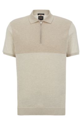 Zip through best sale polo shirt