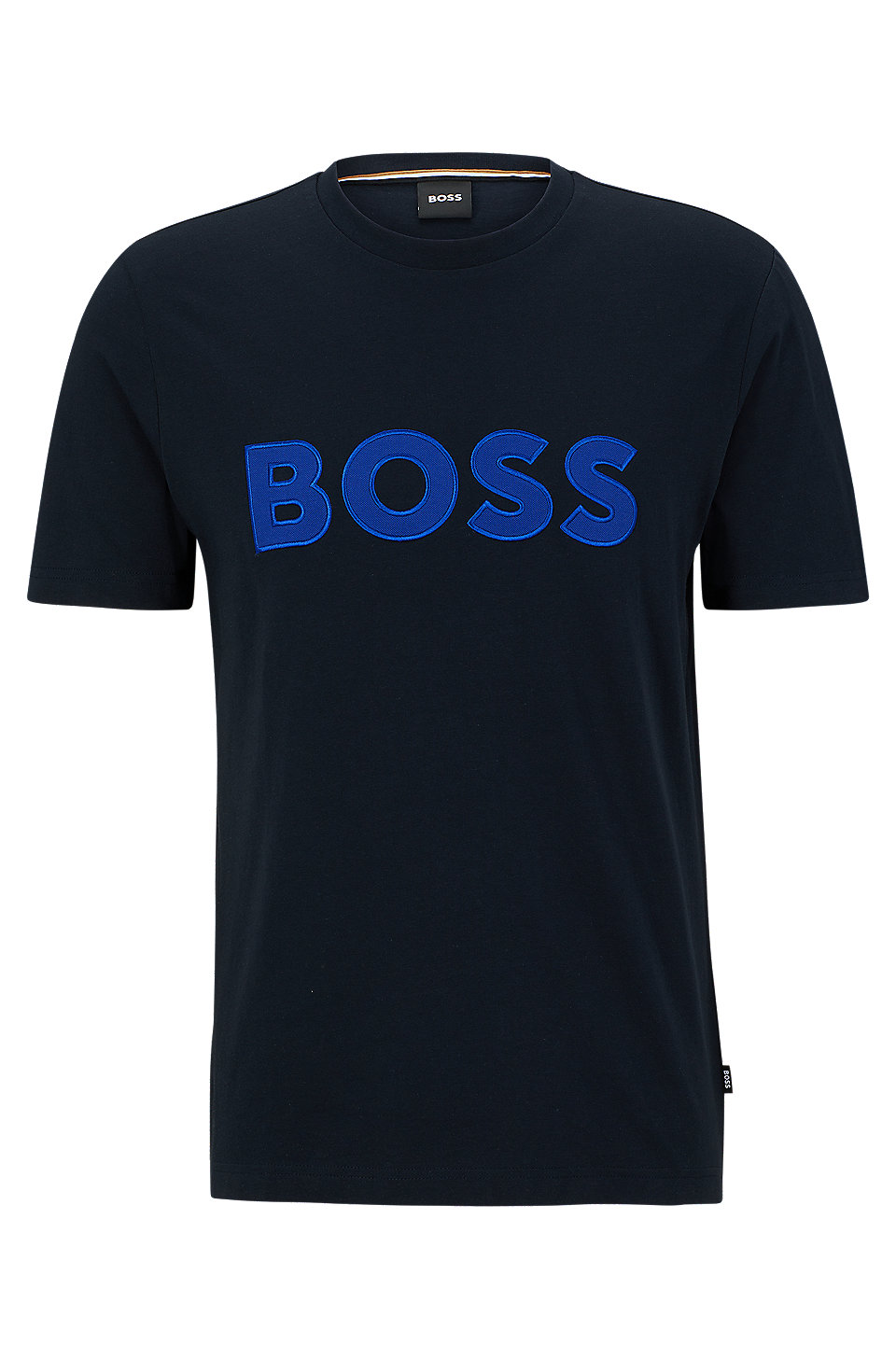 BOSS - Cotton-jersey regular-fit T-shirt with logo appliqué