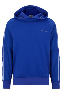 BOSS - Porsche x BOSS Water-repellent hoodie in a mercerized-cotton blend