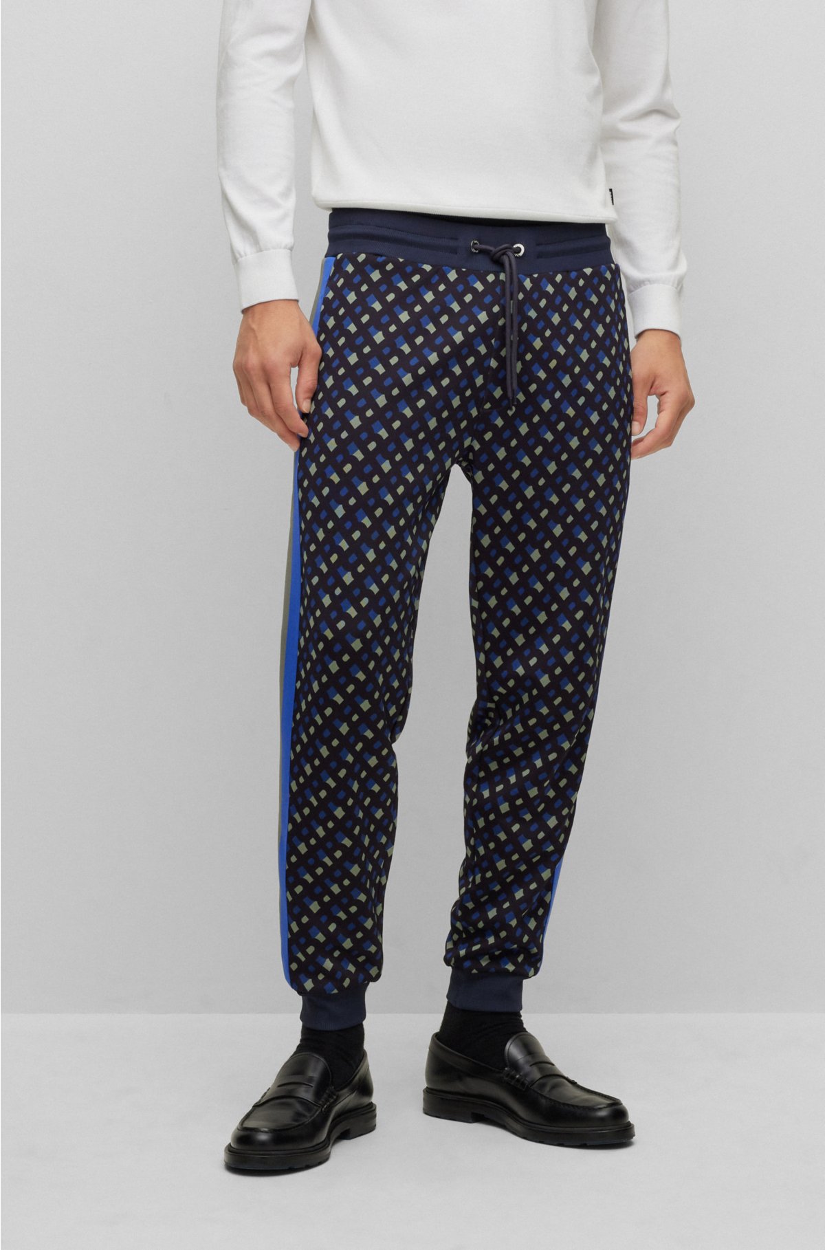 Louis Vuitton Signature Pants with Embroidery, Blue, M