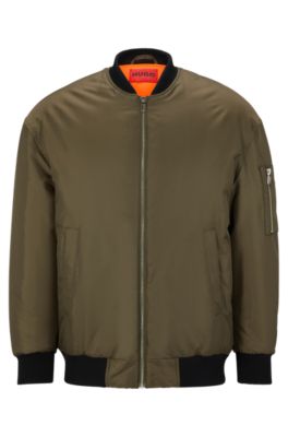 Hugo boss green bomber jacket new arrivals