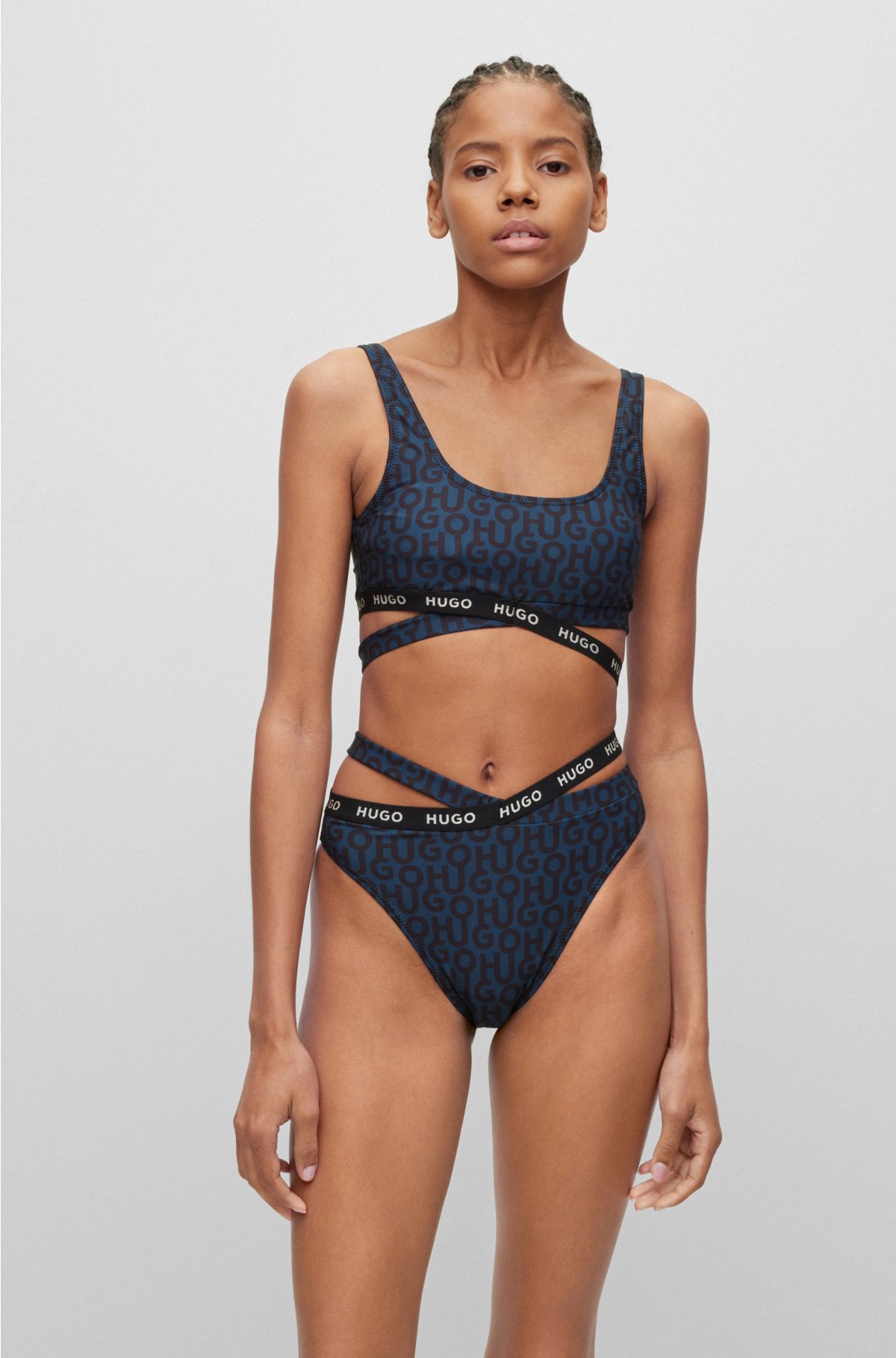 Buy Calvin Klein Monogram Print Triangle Bikini Top from Next USA