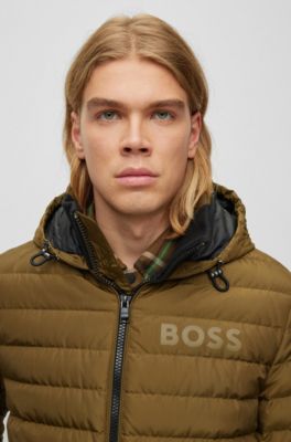 BOSS Waterrepellent down jacket with logo detail