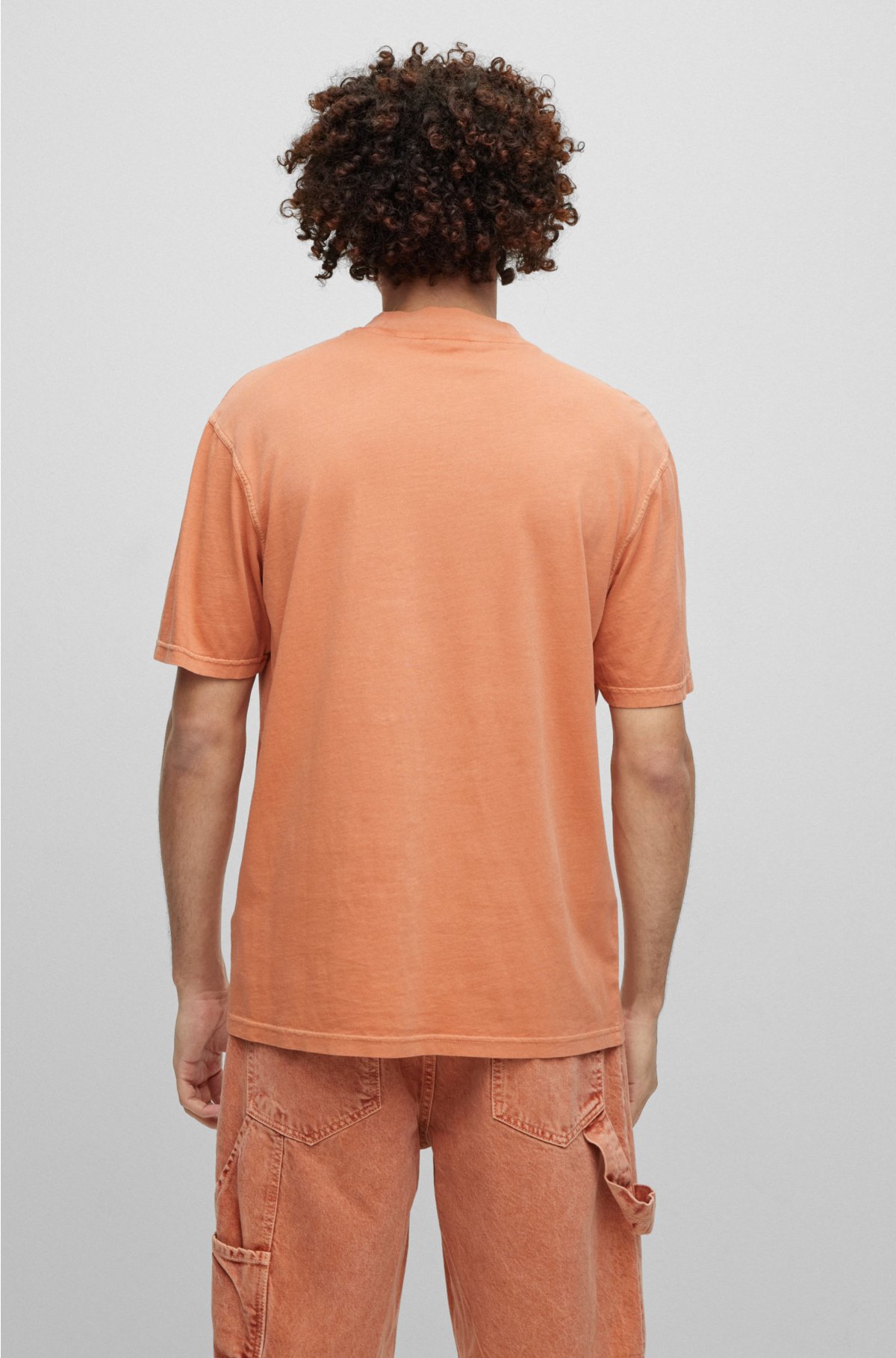 patch with Cotton-jersey relaxed-fit - HUGO T-shirt logo