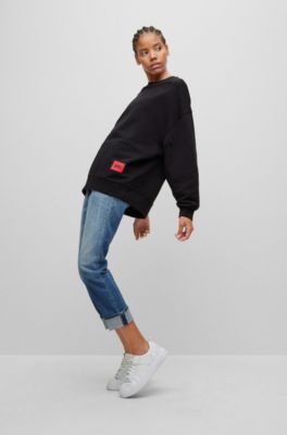 HUGO - HUGO  REPLAY cotton sweatshirt with oversize capsule logo print