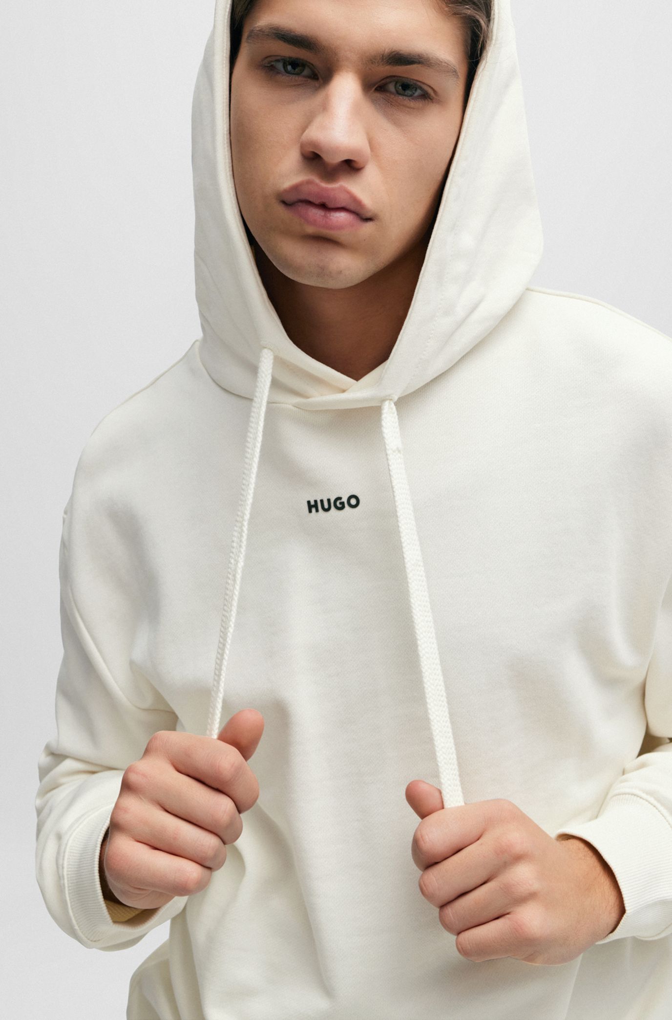 White discount hoodie look