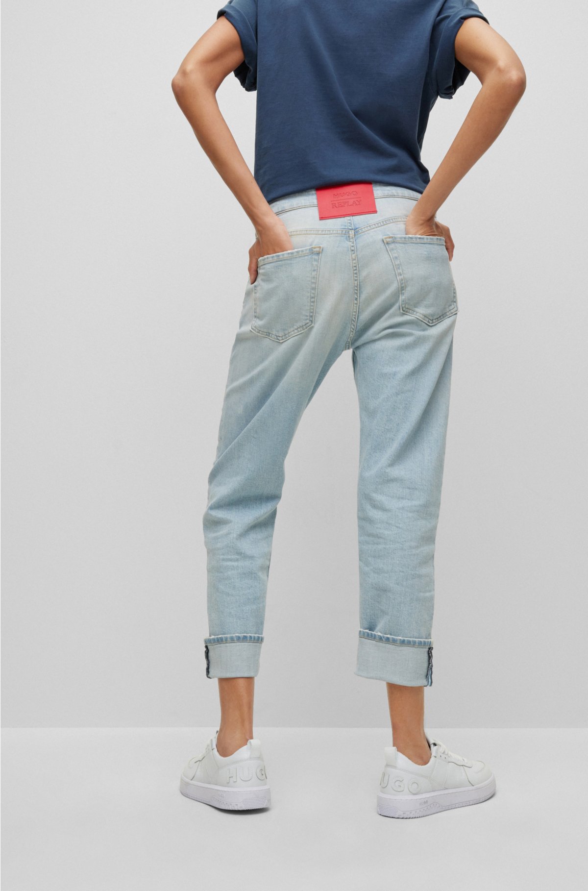HUGO - HUGO | jeans regular-fit light-blue in REPLAY stretch denim