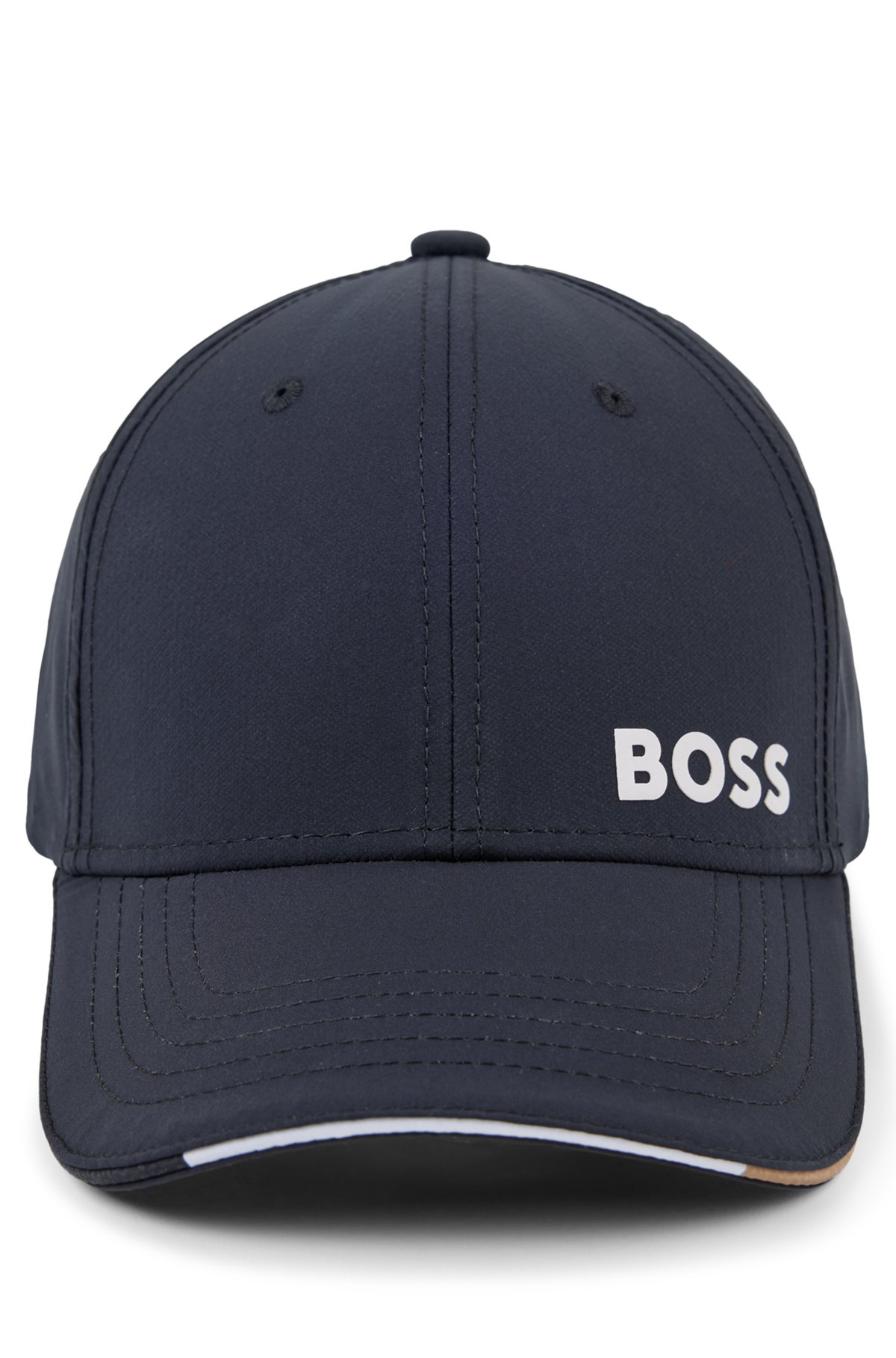BOSS - BOSS x Matteo Berrettini logo cap in performance-stretch poplin