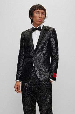 Pink sequin tuxedo on sale jacket