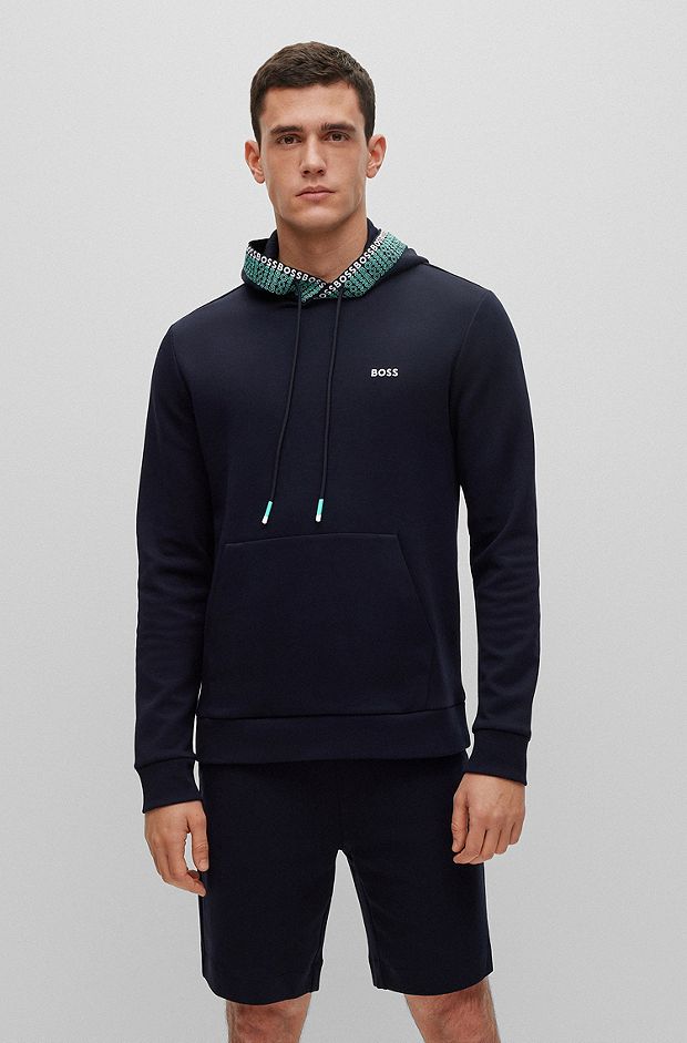 Milano New York organic cotton blend zip up hooded sweatshirt