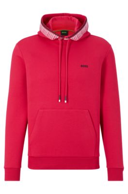 Hugo boss hoodie pink hot sale