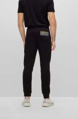 BOSS - Cotton-blend tracksuit bottoms with embroidered logos 