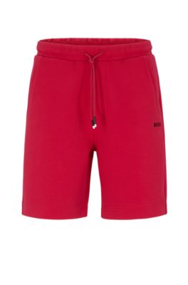 BOSS - Cotton-blend logos with regular-fit embroidered shorts
